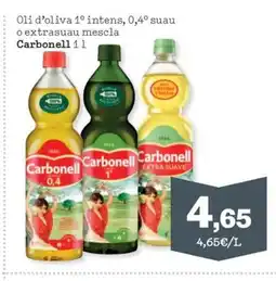 Sorli CARBONELL Oli d'oliva 1° intens, 0,4° suau o extrasuau mescla oferta