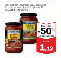 Sorli GALLINA BLANCA Sofregit de tomàquet i ceba, tomàquet i verdures o tomàquet fregit casolà oferta