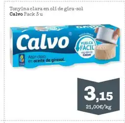 Sorli CALVO Tonyina clara en oli de gira-sol oferta
