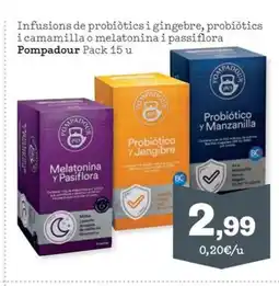 Sorli POMPADOUR Infusions de probiòtics i gingebre, probiòtics i camamilla o melatonina i passiflora oferta
