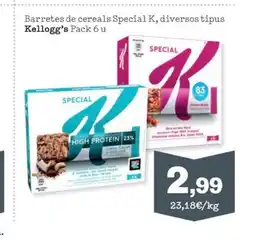 Sorli KELLOGG'S Barretes de cereals Special K, diversos tipus oferta