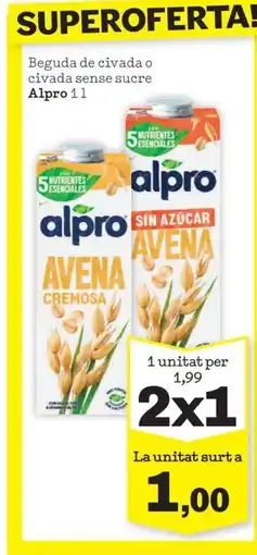 Sorli ALPRO Beguda de civada o civada sense sucre oferta