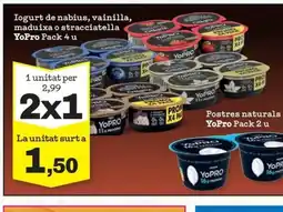 Sorli YOPRO Iogurt de nabius, vainilla, maduixa o stracciatella oferta