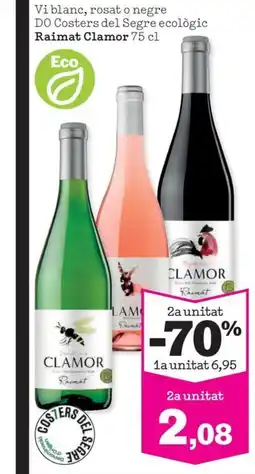 Sorli RAIMAT CLAMOR Vi blanc, rosat o negre DO Costers del Segre ecològic oferta