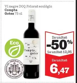 Sorli COMPTA GOTES Vi negre DOQ Priorat ecològic oferta