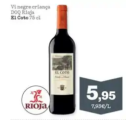 Sorli EL COTO Vi negre criança DOQ Rioja oferta
