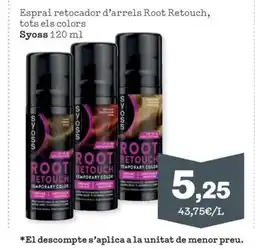 Sorli SYOSS Esprai retocador d'arrels Root Retouch, tots els colors oferta