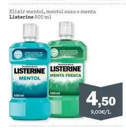 Sorli LISTERINE Elixir mentol, mentol suau o menta oferta
