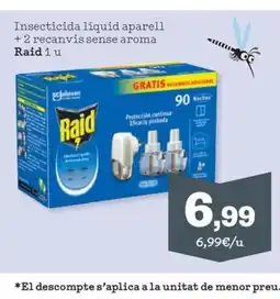 Sorli RAID Insecticida líquid aparell + 2 recanvis sense aroma oferta