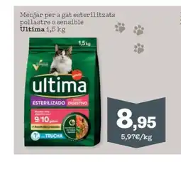 Sorli ULTIMA Menjar per a gat esterilitzats pollastre o sensible oferta