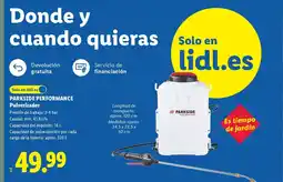 Lidl PARKSIDE PERFORMANCE Pulverizador oferta