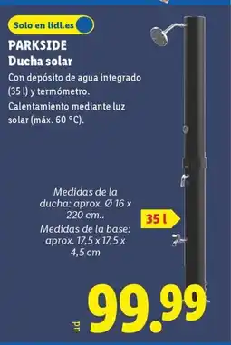 Lidl PARKSIDE Ducha solar oferta