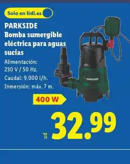 Lidl PARKSIDE Bomba sumergible eléctrica para aguas sucias oferta
