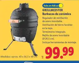 Lidl GRILLMEISTER Barbacoa de cerámica oferta