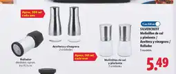 Lidl SILVERCREST Molinillos de sal y pimienta / Aceitera y vinagrera/ Rallador oferta