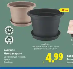 Lidl PARKSIDE Maceta con plato oferta