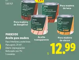 Lidl PARKSIDE Aceite para madera oferta