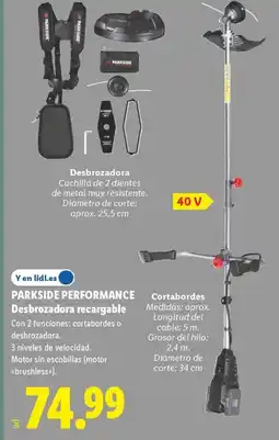 Lidl PARKSIDE PERFORMANCE Desbrozadora recargable oferta