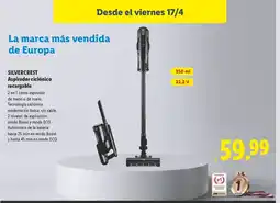 Lidl SILVERCREST Aspirador ciclónico recargable oferta