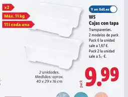 Lidl W5 Cajas con tapa oferta
