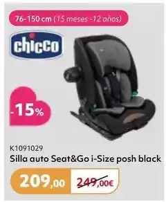 Prénatal Chicco - silla auto seat&go i-size posh black oferta
