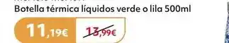 Botella termica liquido verde o lila