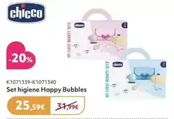Prénatal Chicco - set higiene happy bubbles oferta