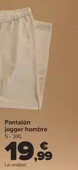 Carrefour Pantalon jogger hombre oferta