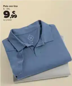 Carrefour Polo con lino oferta