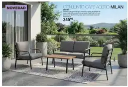 Optimus Conjunto cafe acero milan oferta