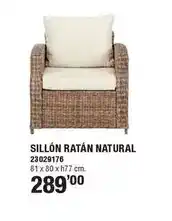 Optimus Sillón ratán natural oferta
