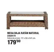Optimus Mesa baja ratán natural oferta