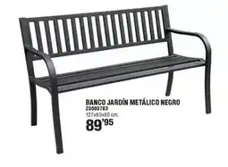 Optimus Banco jardín metálico negro oferta