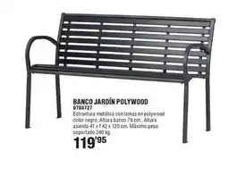 Optimus Banco jardín polywood oferta