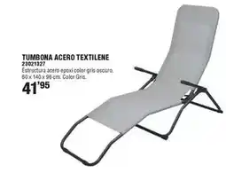 Optimus Tumbona acero textilene oferta