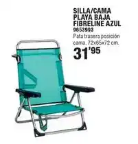 Optimus Silla/cama playa baja fibreline azul oferta