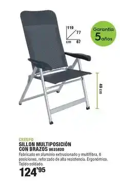 Optimus Sillon multiposicion con brazos oferta