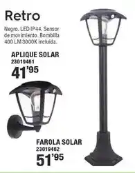 Optimus Retro - aplique solar oferta