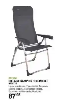 Optimus Crespo - silla de camping reclinable oferta