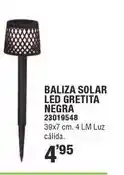 Optimus Balza solar led gretita negra oferta