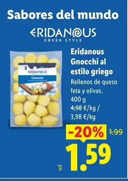 Lidl Eridanous Gnocchi al estilo griego oferta