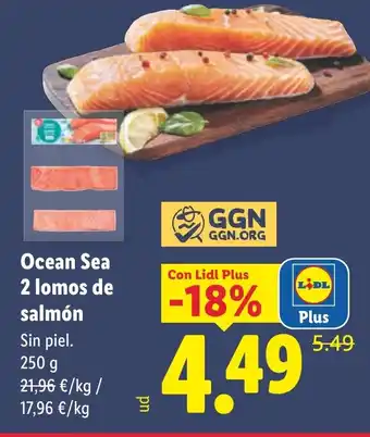 Lidl Ocean Sea 2 lomos de salmón oferta