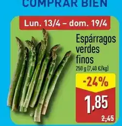 ALDI Esparragos verdes finos oferta