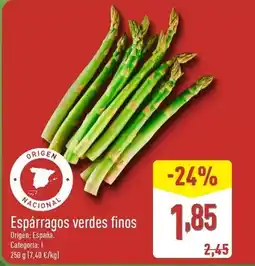 ALDI Esparragos verdes finos oferta