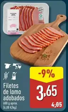 ALDI Filetes de lomo adobados oferta