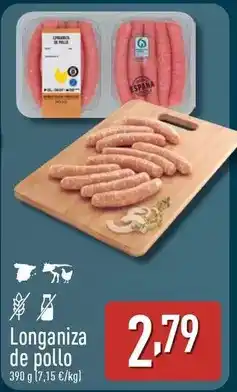 ALDI Longaniza de pollo oferta