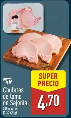 ALDI Chuletas de lomo de sajonia oferta