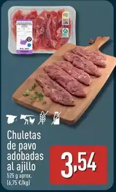 ALDI Chuletas de pavo adobadas al ajillo oferta