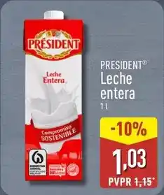 ALDI Président - leche entera oferta