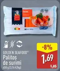 ALDI Golden seafood - palitos de surimi oferta